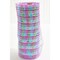 10" Vertical Foil Plaid Mesh Ribbon: Lavender/Pink/Turquoise/Lime